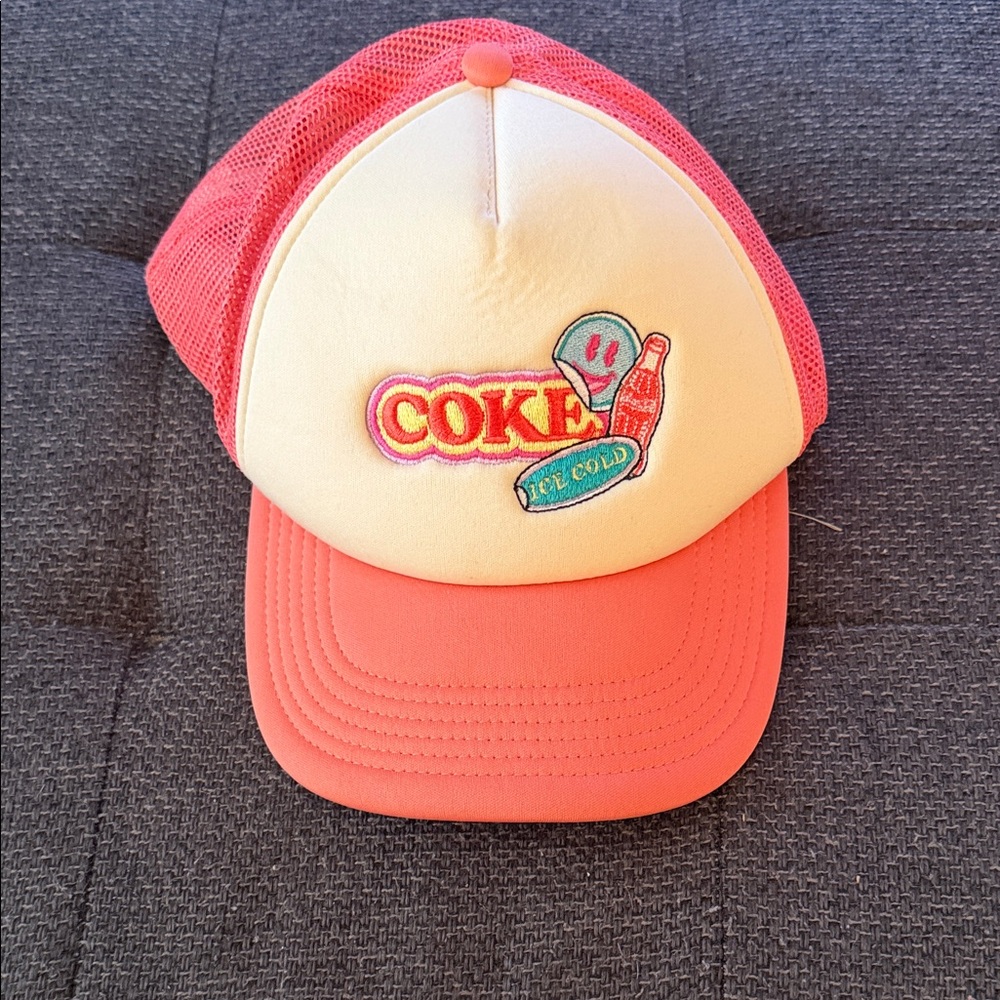 American Eagle Outfitters Pink and Cream Hat